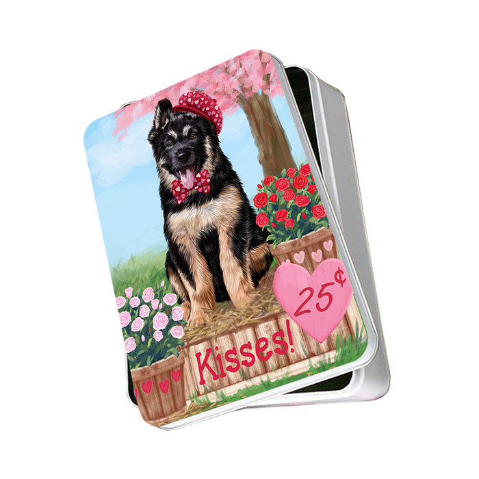 Rosie 25 Cent Kisses German Shepherd Dog Photo Storage Tin PITN55812