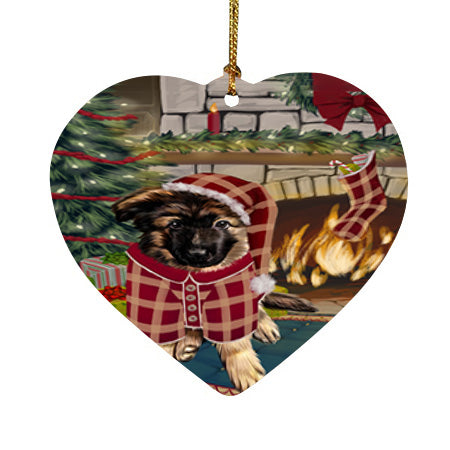 The Stocking was Hung German Shepherd Dog Heart Christmas Ornament HPOR55666
