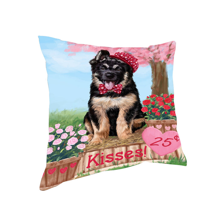 Rosie 25 Cent Kisses German Shepherd Dog Pillow PIL77768