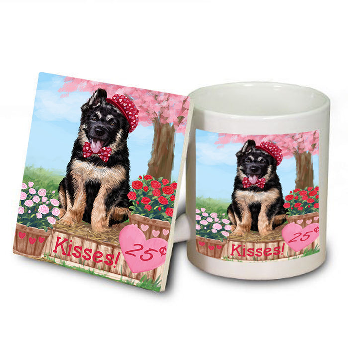 Rosie 25 Cent Kisses German Shepherd Dog Mug and Coaster Set MUC55861