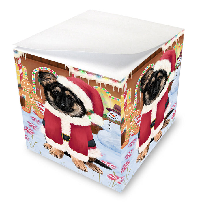Christmas Gingerbread House Candyfest German Shepherd Dog Note Cube NOC54408