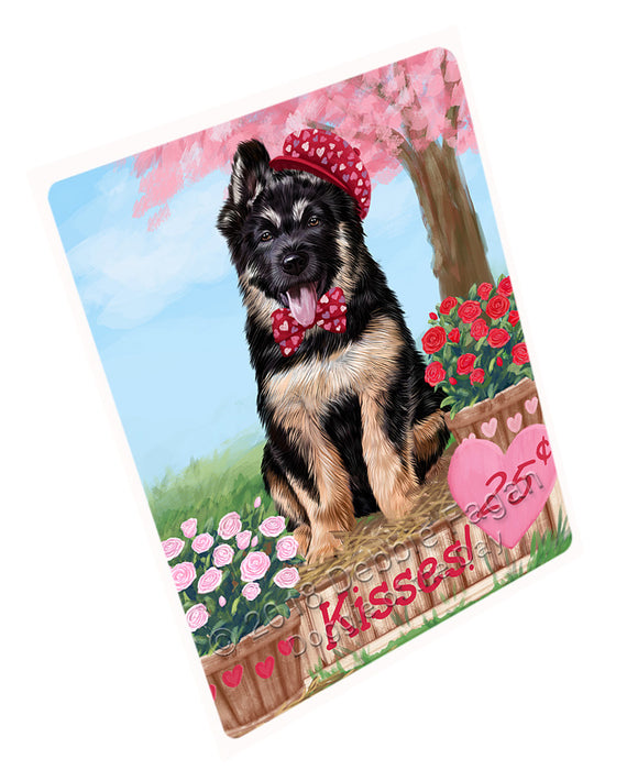 Rosie 25 Cent Kisses German Shepherd Dog Large Refrigerator / Dishwasher Magnet RMAG97482