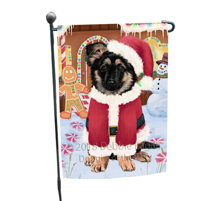 Christmas Gingerbread House Candyfest German Shepherd Dog Garden Flag GFLG56884