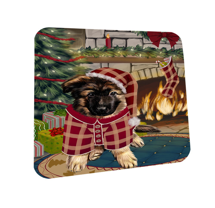 The Stocking was Hung German Shepherd Dog Coasters Set of 4 CST55268