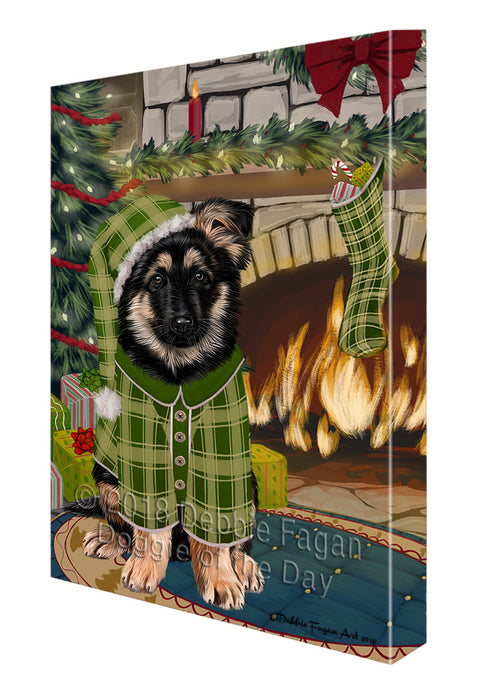 The Stocking was Hung German Shepherd Dog Canvas Print Wall Art Décor CVS117728