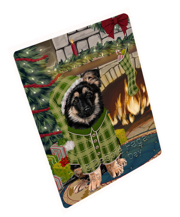 The Stocking was Hung German Shepherd Dog Magnet MAG71070 (Small 5.5" x 4.25")