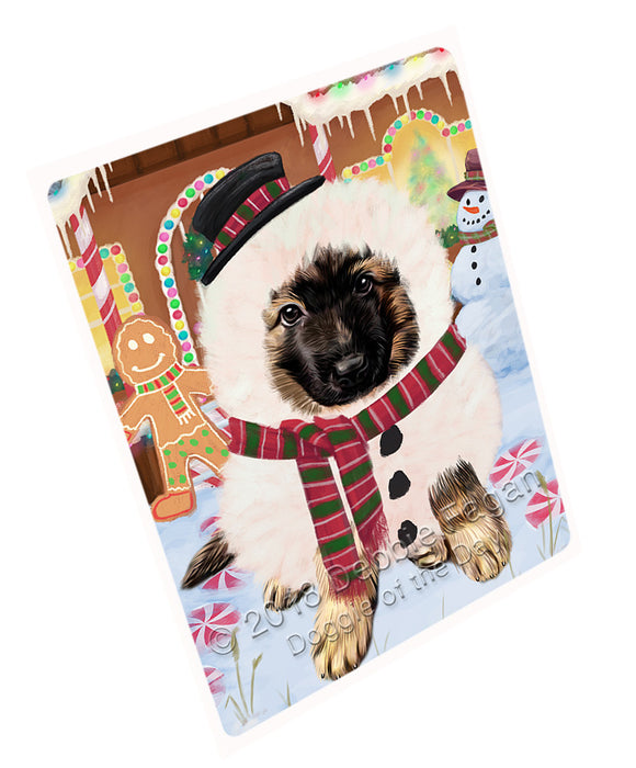 Christmas Gingerbread House Candyfest German Shepherd Dog Large Refrigerator / Dishwasher Magnet RMAG100290