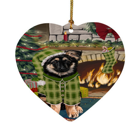 The Stocking was Hung German Shepherd Dog Heart Christmas Ornament HPOR55667