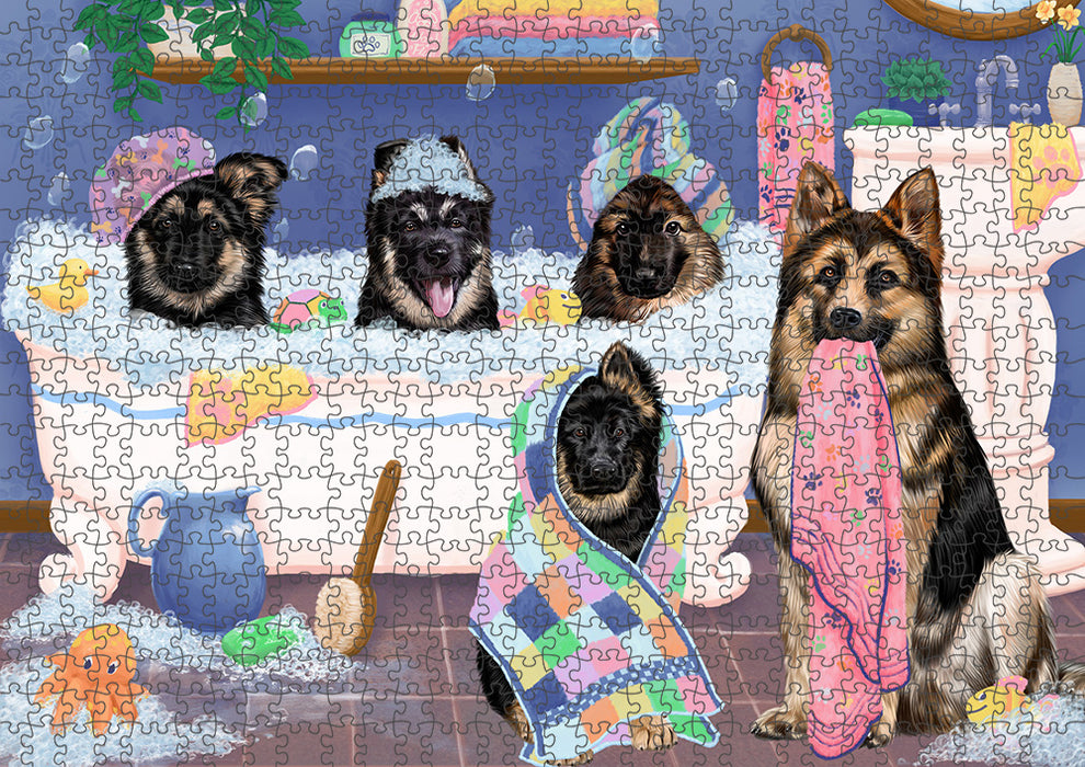 Rub A Dub Dogs In A Tub German Shepherds Dog Puzzle  PUZL95356