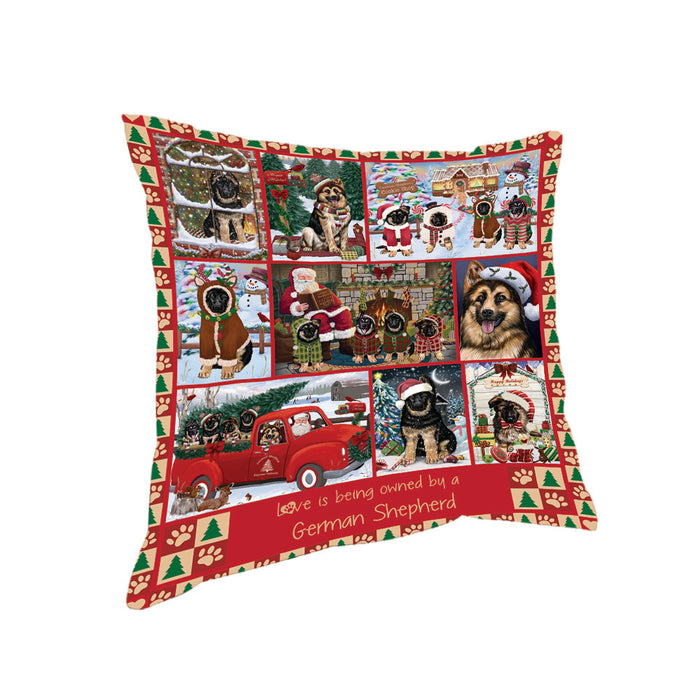 Love is Being Owned Christmas German Shepherd Dogs Pillow PIL85760