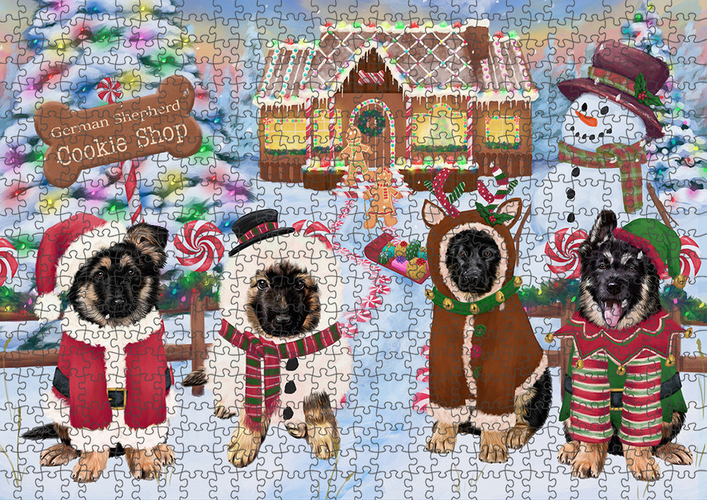 Holiday Gingerbread Cookie Shop German Shepherds Dog Puzzle  PUZL93800