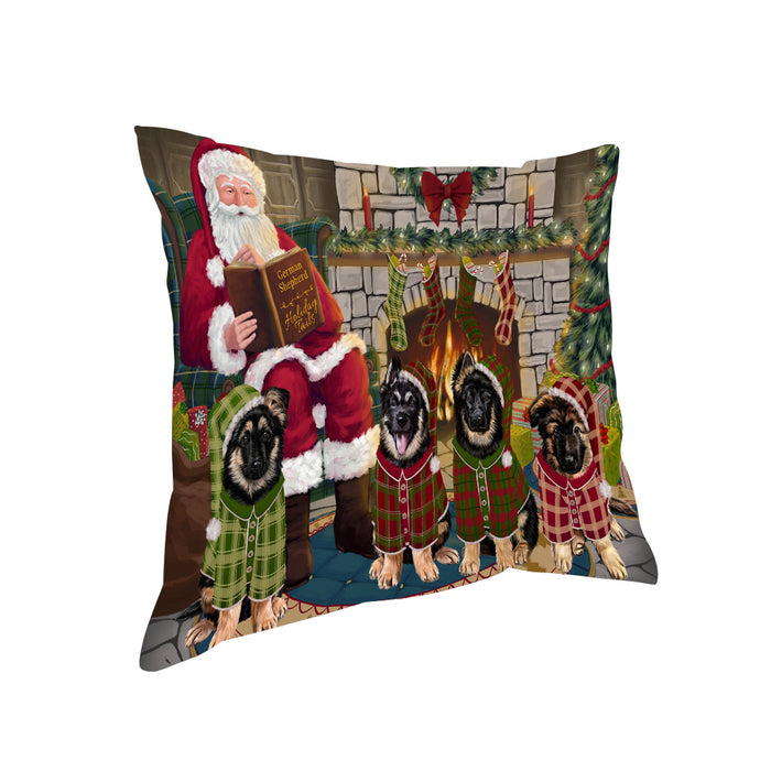 Christmas Cozy Holiday Tails German Shepherds Dog Pillow PIL69428