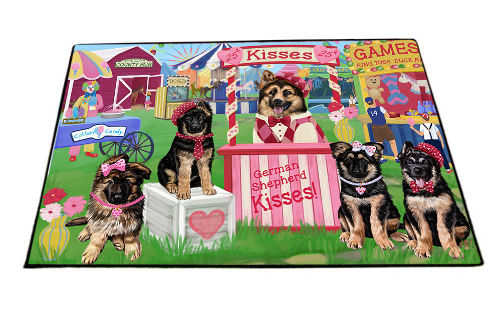 Carnival Kissing Booth German Shepherds Dog Floormat FLMS52920