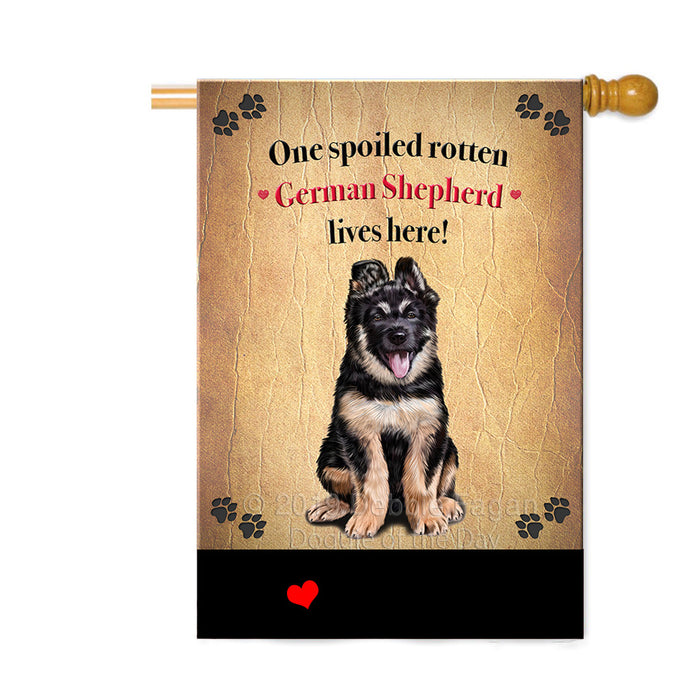 Personalized Spoiled Rotten German Shepherd Dog Custom House Flag FLG-DOTD-A63249