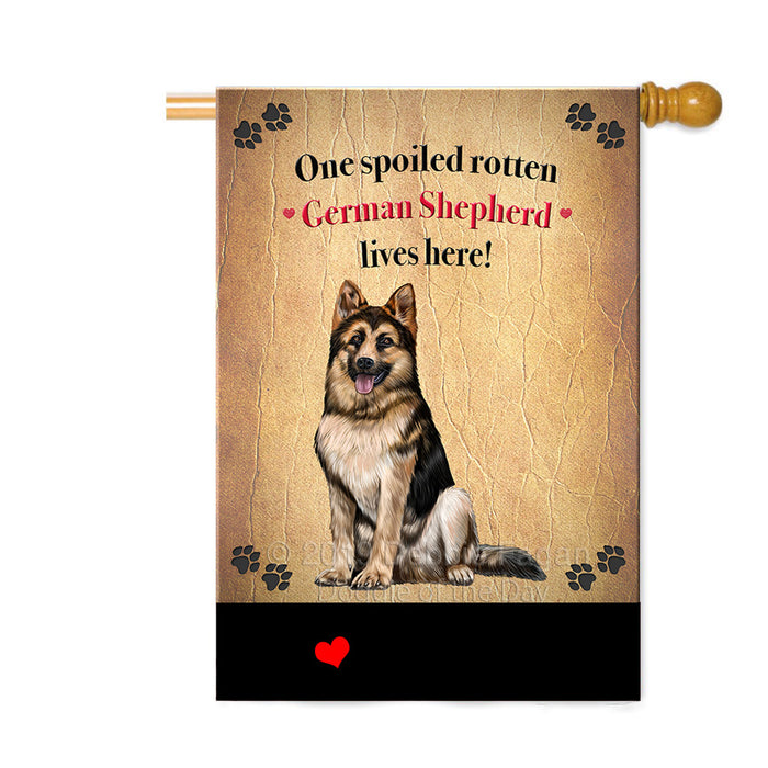 Personalized Spoiled Rotten German Shepherd Dog Custom House Flag FLG-DOTD-A63248