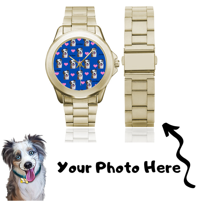 Custom Add Your Photo Here PET Dog Cat Photos on Glit Watch