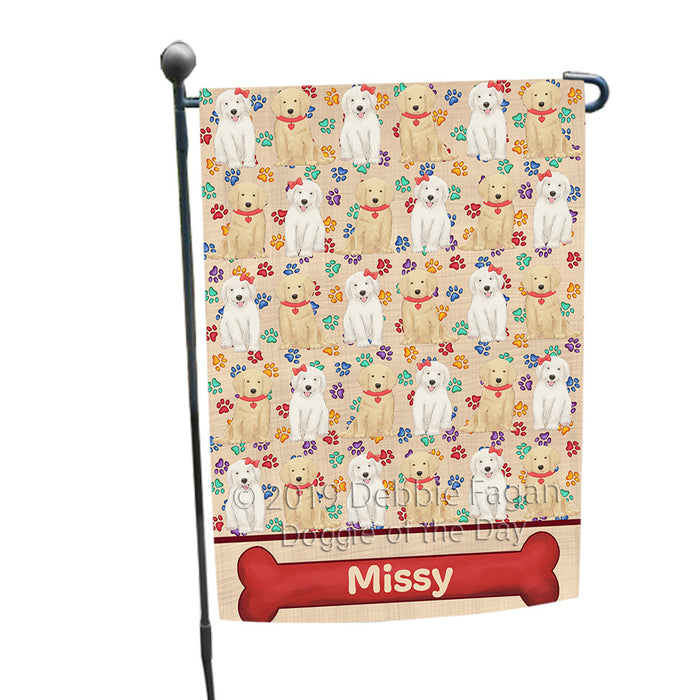 Rainbow Paw Print Golden Retriever Dogs Garden Flag GFLG65259