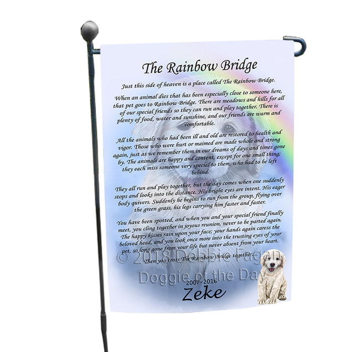 Rainbow Bridge Golden Retriever Dog Garden Flag GFLG56182