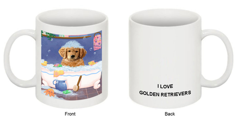 Rub A Dub Dog In A Tub Golden Retriever Dog Coffee Mug MUG52768