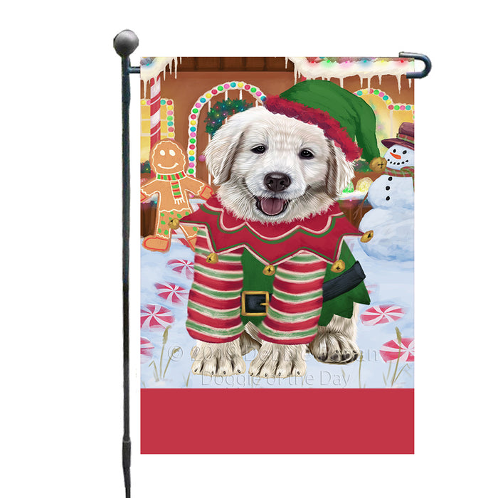 Personalized Gingerbread Candyfest Golden Retriever Dog Custom Garden Flag GFLG64046