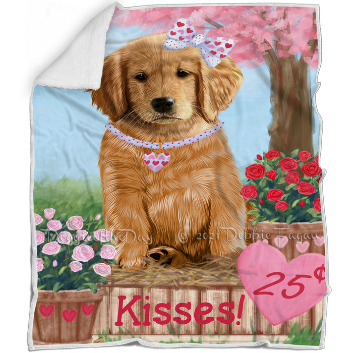 Rosie 25 Cent Kisses Golden Retriever Dog Blanket BLNKT122250
