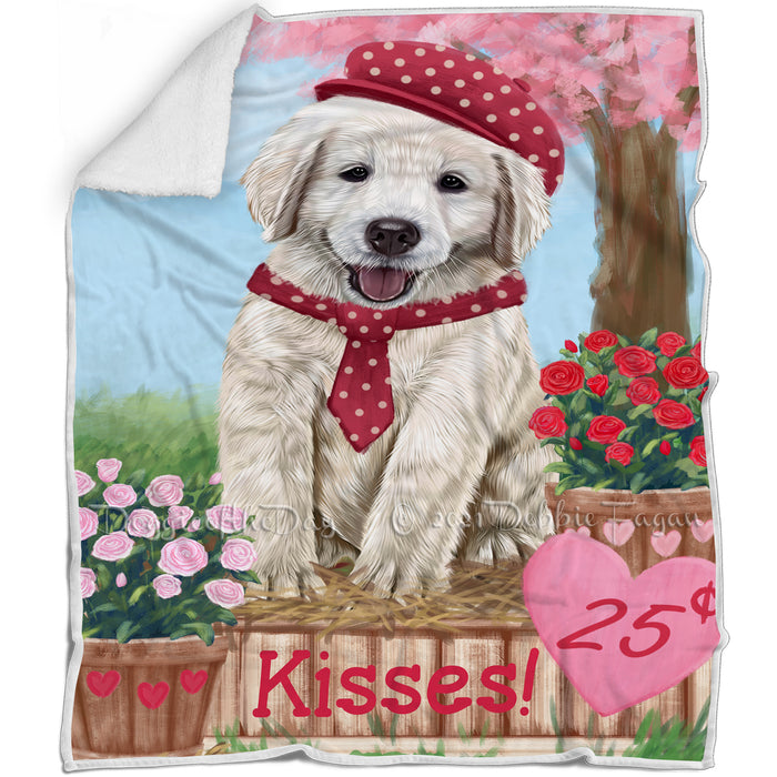 Rosie 25 Cent Kisses Golden Retriever Dog Blanket BLNKT122259