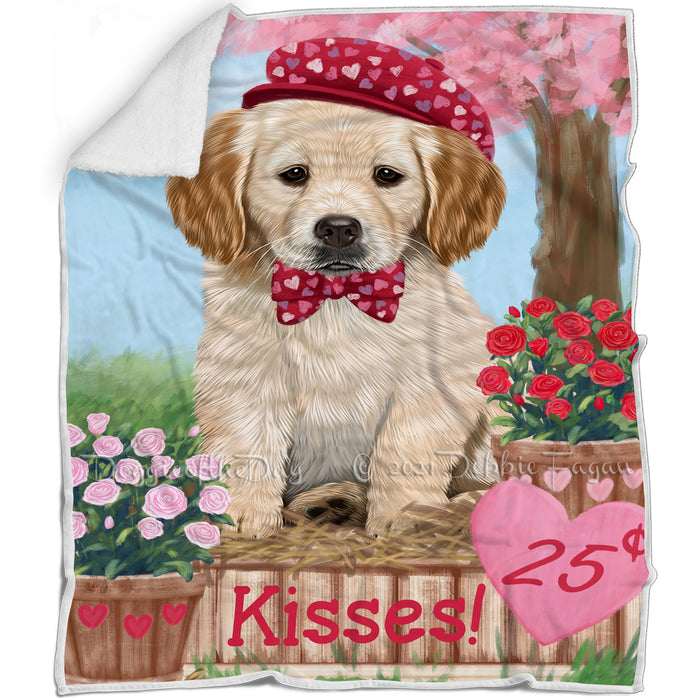 Rosie 25 Cent Kisses Golden Retriever Dog Blanket BLNKT122268