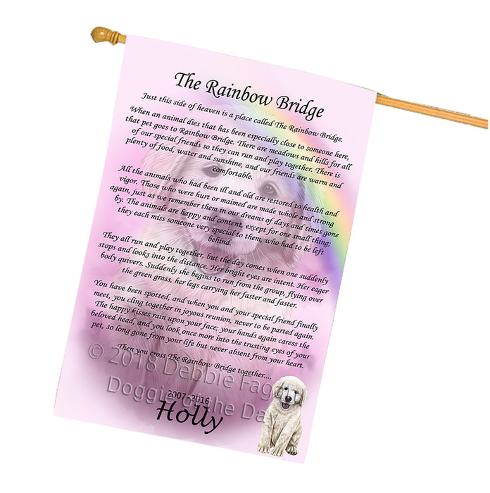 Rainbow Bridge Golden Retriever Dog House Flag FLG56319