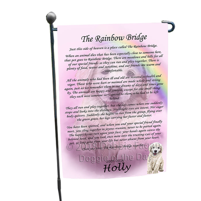 Rainbow Bridge Golden Retriever Dog Garden Flag GFLG56183