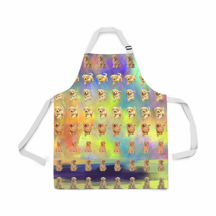 Paradise Wave Goldendoodle Dogs All Over Print Adjustable Apron