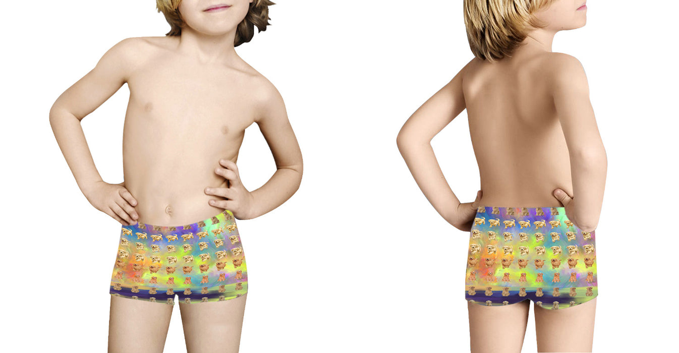 Paradise Wave Goldendoodle Dogs All Over Print Kid's Boxer Briefs