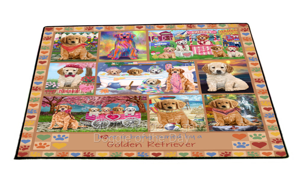 Love is Being Owned Golden Retriever Dog Beige Floormat FLMS55111