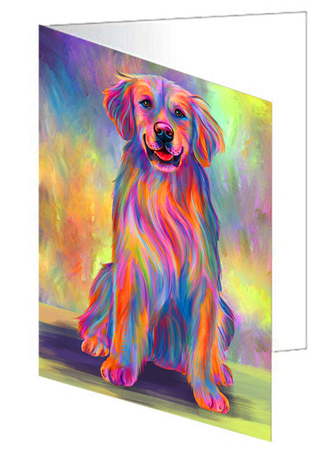 Paradise Wave Golden Retriever Dog Handmade Artwork Assorted Pets Greeting Cards and Note Cards with Envelopes for All Occasions and Holiday Seasons GCD74642