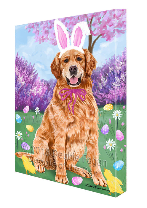 Golden Retriever Dog Easter Holiday Canvas Wall Art CVS57963