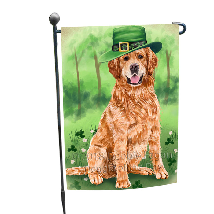 St. Patricks Day Irish Portrait Golden Retriever Dog Garden Flag GFLG48715