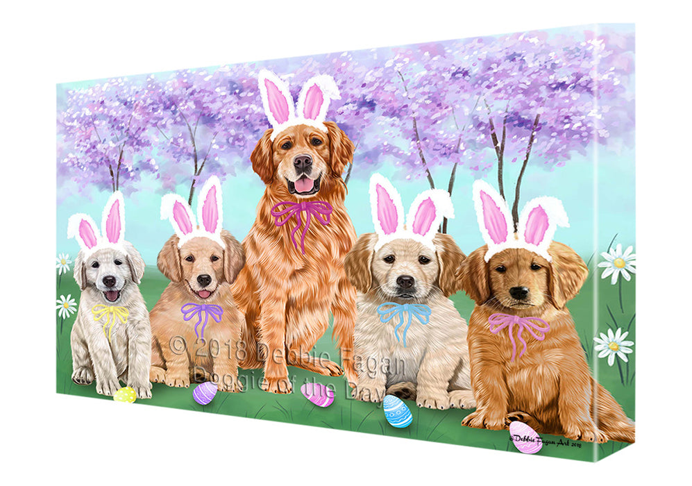 Golden Retrievers Dog Easter Holiday Canvas Wall Art CVS57972