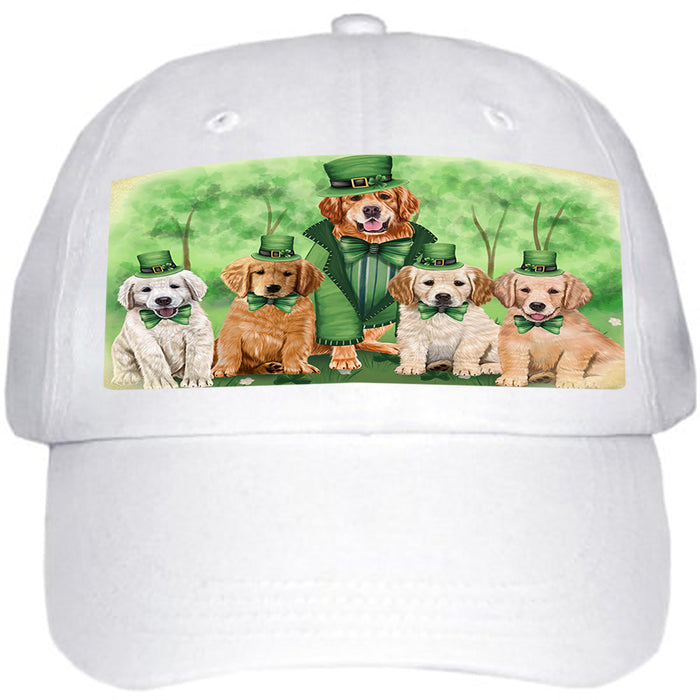 St. Patricks Day Irish Portrait Golden Retrievers Dog Ball Hat Cap HAT50154