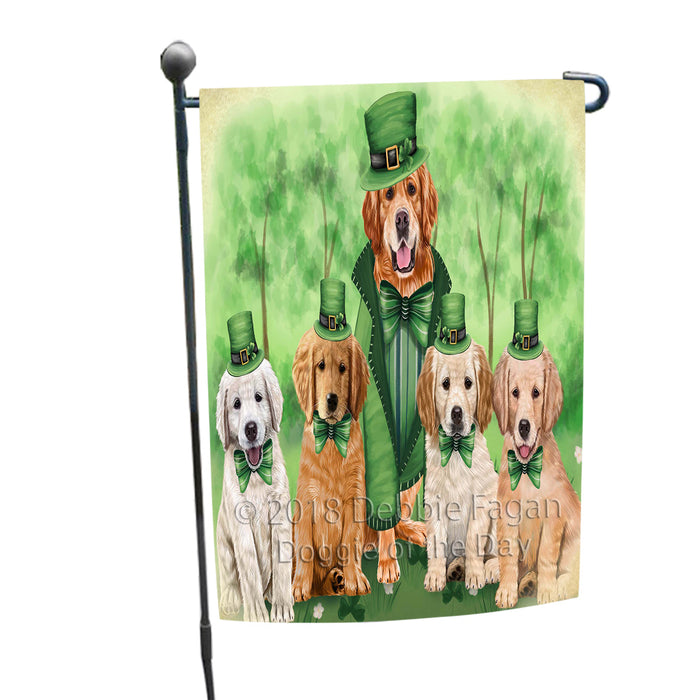 St. Patricks Day Irish Portrait Golden Retrievers Dog Garden Flag GFLG48716
