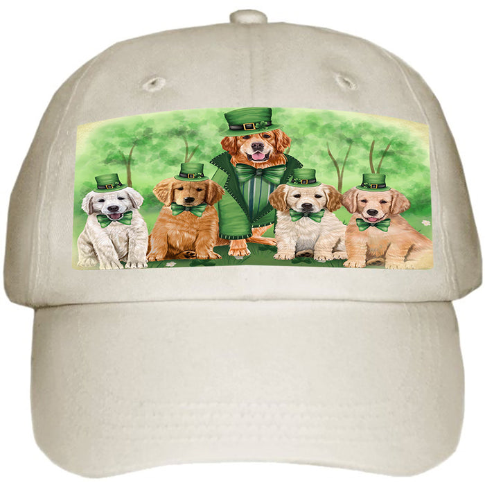 St. Patricks Day Irish Portrait Golden Retrievers Dog Ball Hat Cap HAT50154