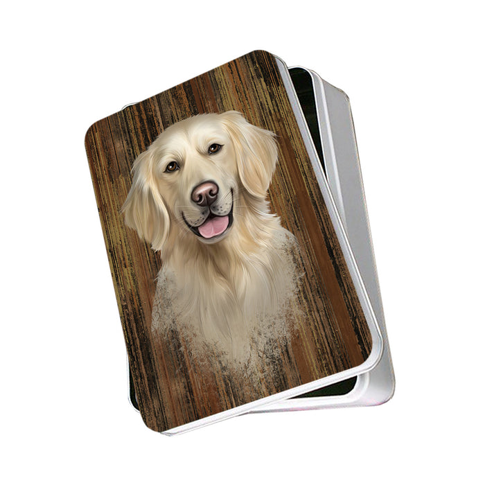 Rustic Golden Retriever Dog Photo Storage Tin PITN50568