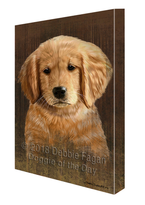 Rustic Golden Retriever Dog Canvas Wall Art CVS50214