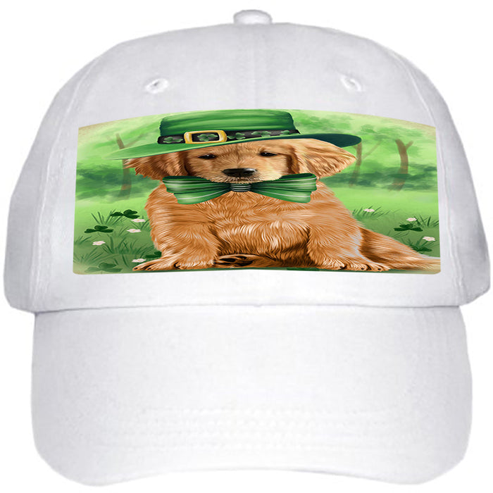 St. Patricks Day Irish Portrait Golden Retriever Dog Ball Hat Cap HAT50157