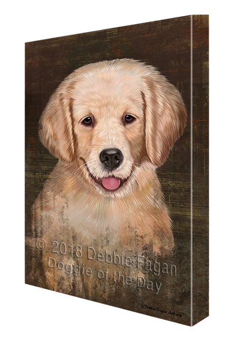 Rustic Golden Retriever Dog Canvas Wall Art CVS50241