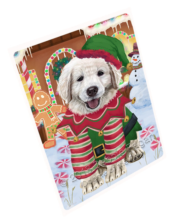 Christmas Gingerbread House Candyfest Golden Retriever Dog Magnet MAG74153 (Small 5.5" x 4.25")