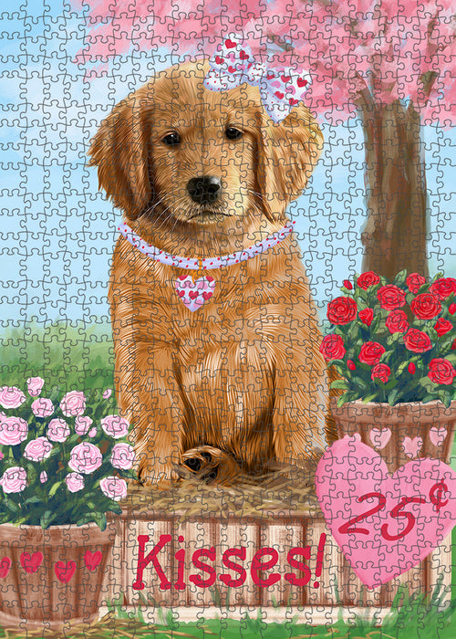 Rosie 25 Cent Kisses Golden Retriever Dog Puzzle with Photo Tin PUZL91684