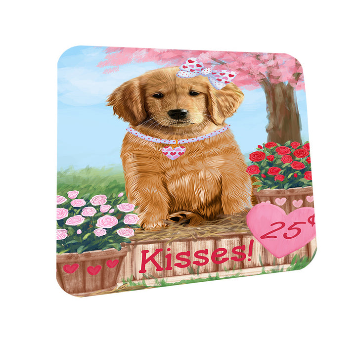 Rosie 25 Cent Kisses Golden Retriever Dog Coasters Set of 4 CST55828