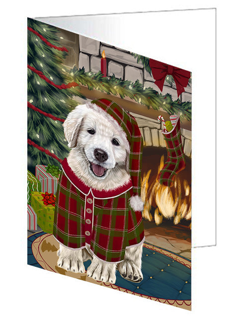 The Stocking was Hung Belgian Shepherd Dog Handmade Artwork Assorted Pets Greeting Cards and Note Cards with Envelopes for All Occasions and Holiday Seasons GCD70112