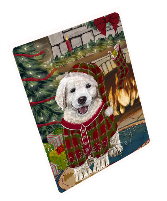The Stocking was Hung Golden Retriever Dog Magnet MAG71073 (Small 5.5" x 4.25")