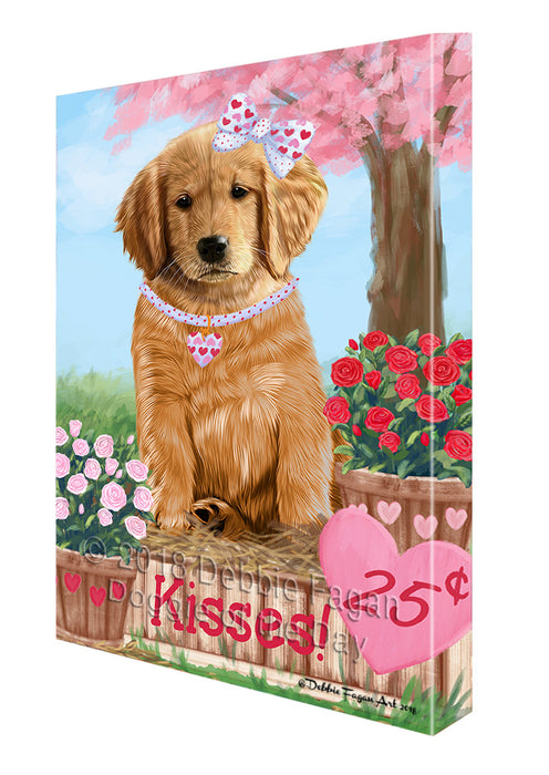 Rosie 25 Cent Kisses Golden Retriever Dog Canvas Print Wall Art Décor CVS125054