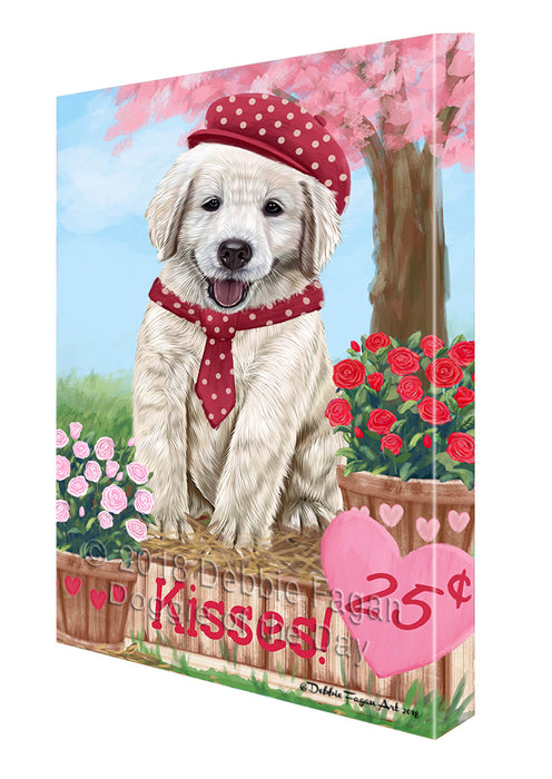 Rosie 25 Cent Kisses Golden Retriever Dog Canvas Print Wall Art Décor CVS125063